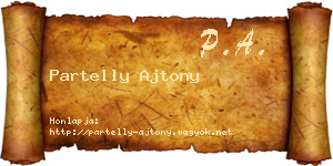 Partelly Ajtony névjegykártya